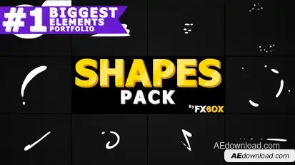 Flash FX Shape Elements | After Effects Video Displays template preview