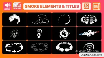 Flash FX Smoke Elements And Titles | After Effects Video Displays template preview