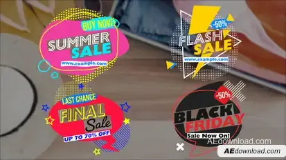 Flash Sale Price Tag Badges Premiere Pro template preview
