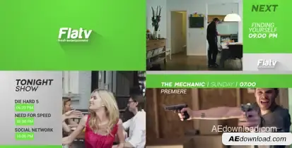 Flat Broadcast Pack Video Displays template preview