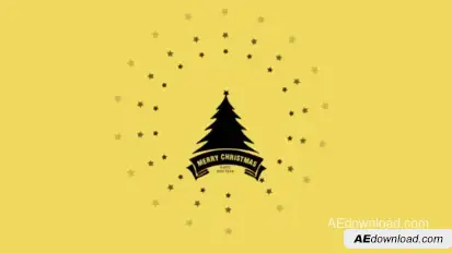 Flat Christmas and New Year Greetings Video Displays template preview