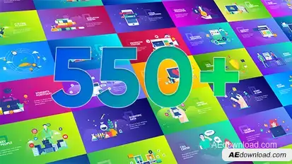 Flat Design Concepts Package Video Displays template preview