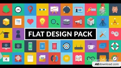 Flat Design Pack Video Displays template preview