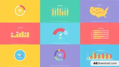 Flat Infographics Toolkit Video Displays template preview