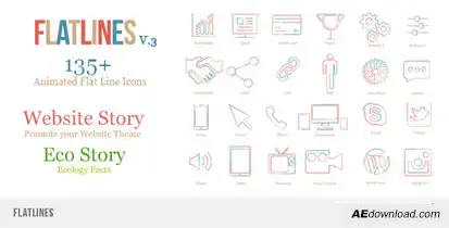 Flat Lines Video Displays template preview