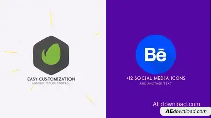 Flat Logo Animation Video Displays template preview