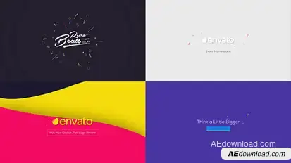 Flat Logo Animations Video Displays template preview