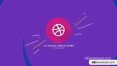 Flat Logo Intro Video Displays template preview