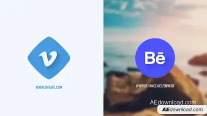 Flat Logo Opener Video Displays template preview
