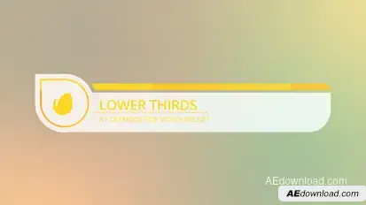 Flat Lower Thirds Video Displays template preview