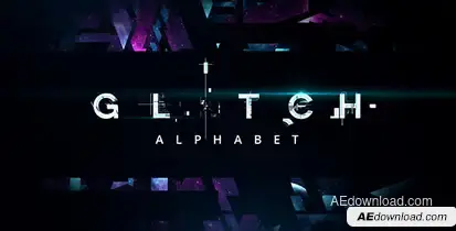 Flicker — Glitch Font Video Displays template preview