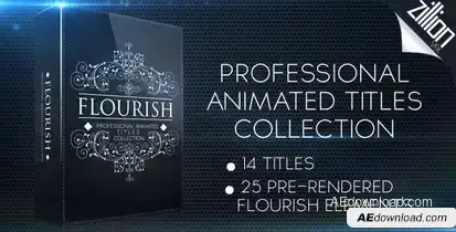 Flourish Titles Collection Video Displays template preview