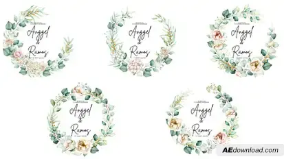 Flower Titles Video Displays template preview