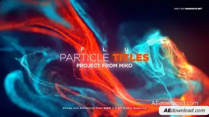 FLU - Particles Titles Video Displays template preview