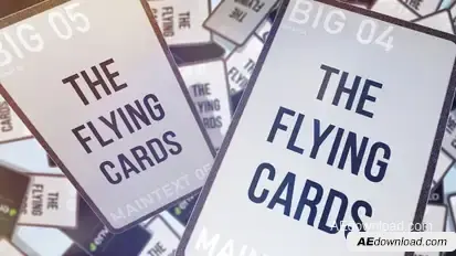 Flying Cards Video Displays template preview