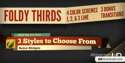 Foldy Lower Thirds Video Displays template preview
