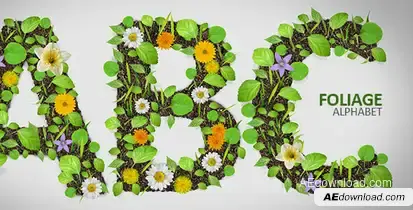 Foliage Alphabet Video Displays template preview