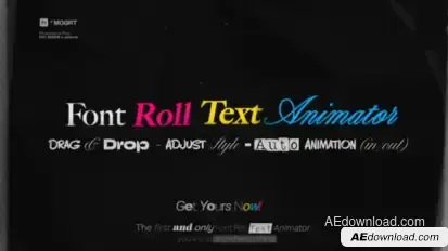 Font Roll Text Animator For Premiere Pro | A New Way To Animate Text MOGRT Premiere Pro template preview