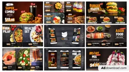Food and Restaurant Promo | Instagram Stories Video Displays template preview