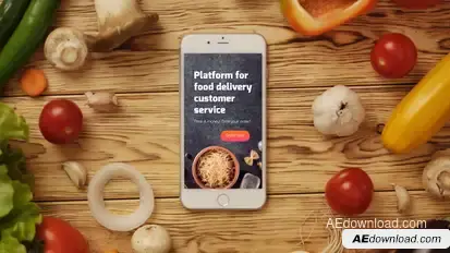 Food App Logo Reveal Video Displays template preview
