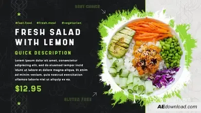 Food Dishes Promo Video Displays template preview