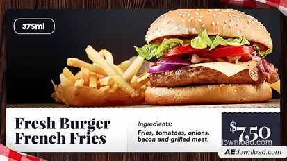 Food Slideshow Video Displays template preview