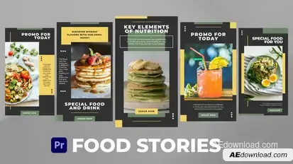 Food Stories for Premiere Pro Premiere Pro template preview
