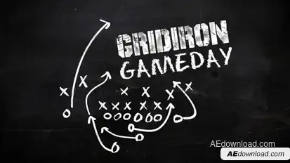 Football Chalkboard Logo Opener Video Displays template preview