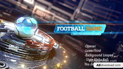 Football Game Opener Video Displays template preview