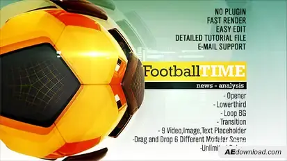 Football Time Package Video Displays template preview