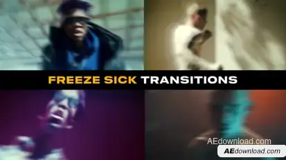 Freeze Sick Transitions Premiere Pro template preview