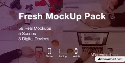 Fresh Mockups Pack Video Displays template preview