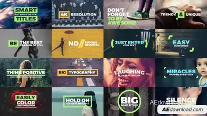 Fresh Titles Video Displays template preview