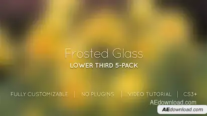 Frosted Glass Lower Thirds Video Displays template preview