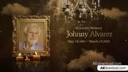 Funeral Memorial Card | MOGRT Premiere Pro template preview