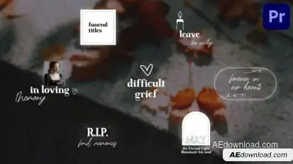 Funeral Titles for Premiere Pro Premiere Pro template preview