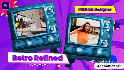 Funky Retro TV Promo Premiere Pro template preview