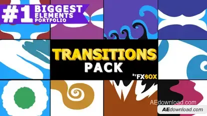 Funny Cartoon Transitions | After Effects Video Displays template preview