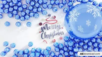 Funny Christmas Balls Premiere Pro template preview