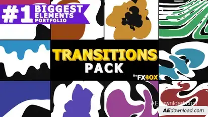 Funny Liquid Transitions | After Effects Video Displays template preview
