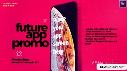 Future App Promo - App Demo Video for Phone 14 - Phone 15 Video Displays template preview