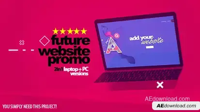 Future Website Promo 2in1 Video Displays template preview