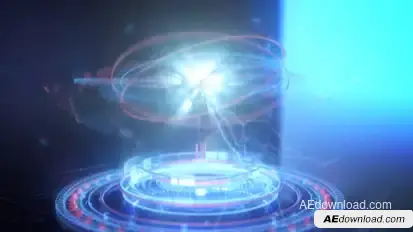 Futuristic Energy Circles Logo Video Displays template preview