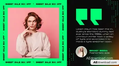 Futuristic Fashion Sale Promo MOGRT Premiere Pro template preview