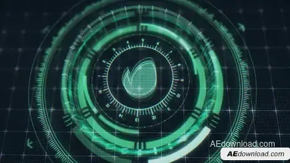 Futuristic HUD Logo Reveal Video Displays template preview