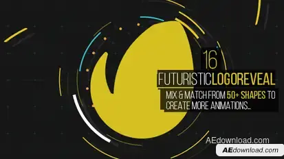 Futuristic Logo Reveal Pack Video Displays template preview