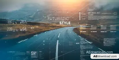 Futuristic Parallax Slideshow Video Displays template preview