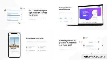 G1 - App / Website Presentation Pack Video Displays template preview