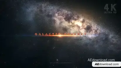 Galactic Journey Title Sequence Video Displays template preview