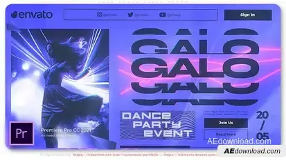 Galo Dance Party Promo Premiere Pro template preview